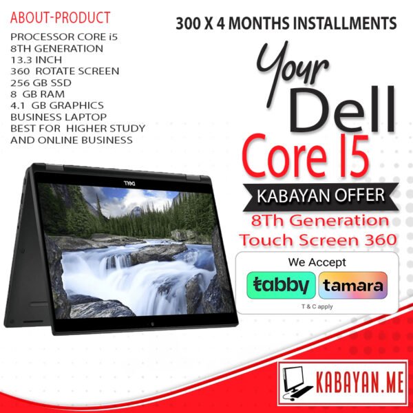 Dell Latitude 7390 2-in-1 Laptop,Touchscreen Core i5-8Th-Generation