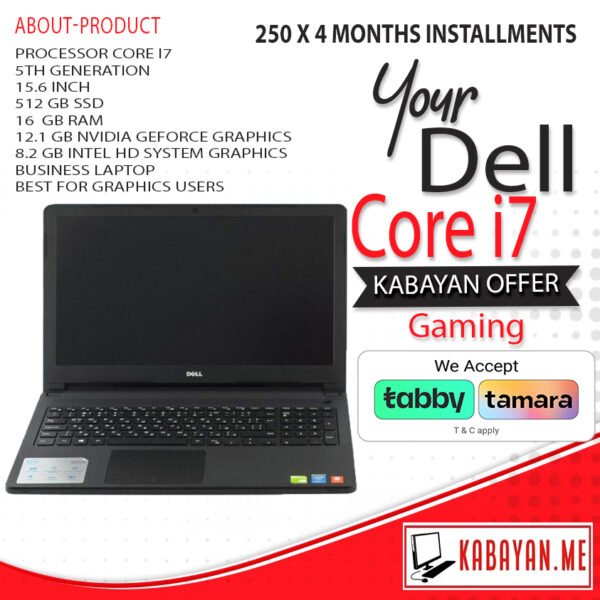 Dell Inspiron 5558 Core I7 gaming Nvidia Geforce